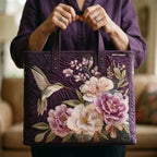 Handgemachte Tasche – Kolibris und Orchideen
