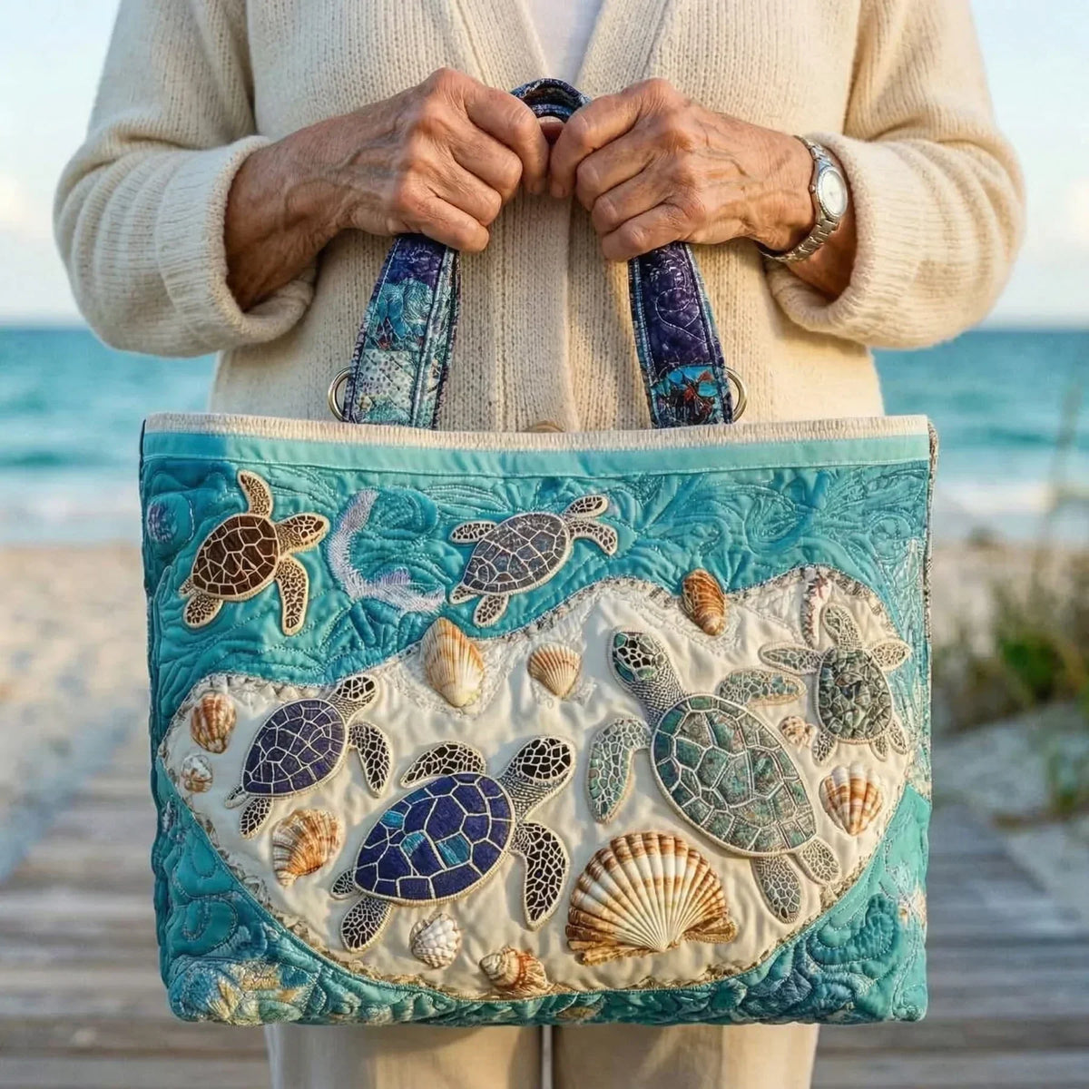 Handgemachte Tasche – Schildkröte Liebe