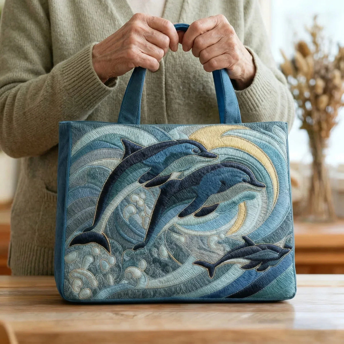 Handgemachte Tasche – Meeresdelfin