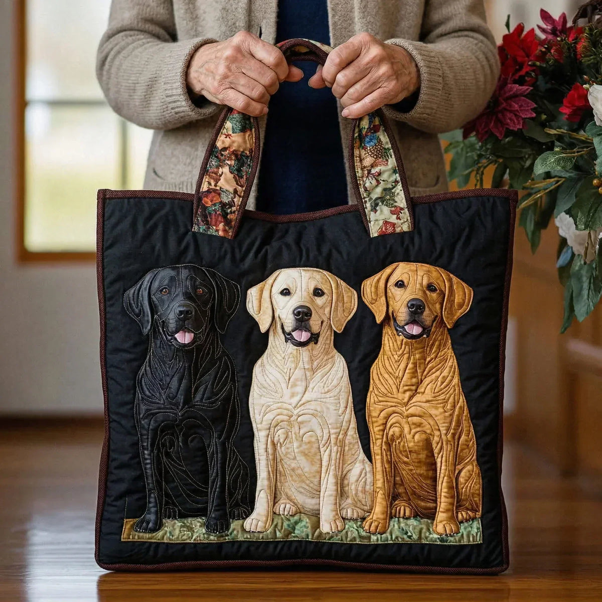 Handgemachte Tasche – Drei Labradore