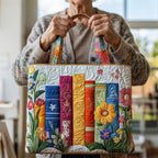 Handgemachte Tasche – Geblümt Bibliothek